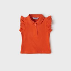 MAYORAL Πόλο βολάν μανίκια ECOFRIENDS baby κορίτσι 22-01184-079 Μανταρίνι