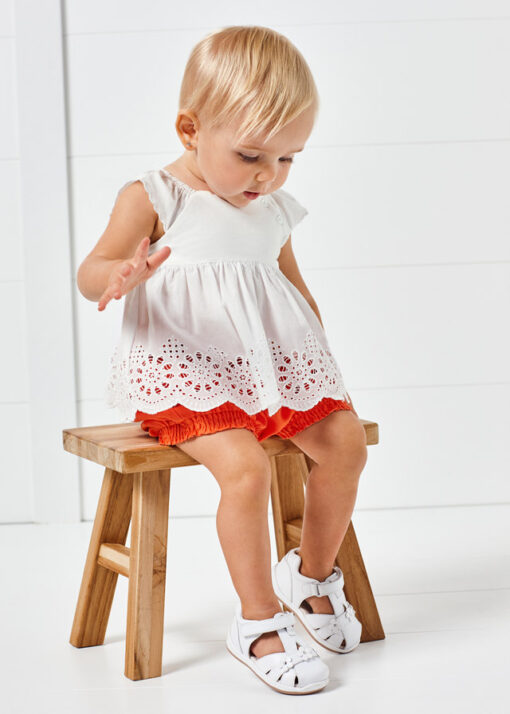 MAYORAL Παντελόνι κοντό ECOFRIENDS Lyocell Tencel™ baby κορίτσι 22-01238-085 Μανταρίνι - Image 4