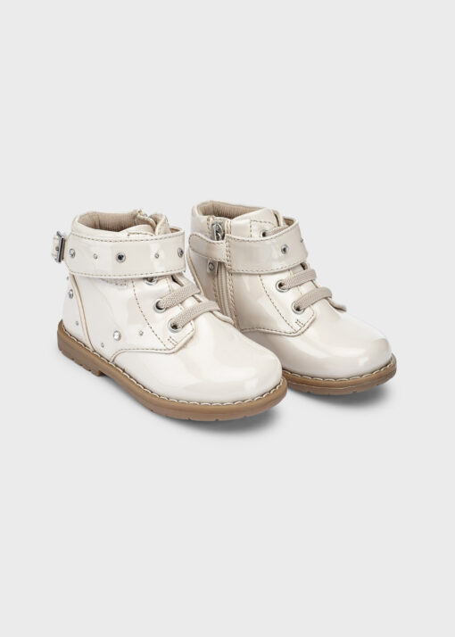 MAYORAL Μποτάκια λουστρίνι baby 12-42310-036  Εκρού - Image 3