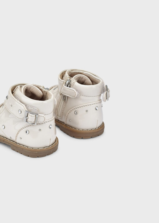 MAYORAL Μποτάκια λουστρίνι baby 12-42310-036  Εκρού - Image 4