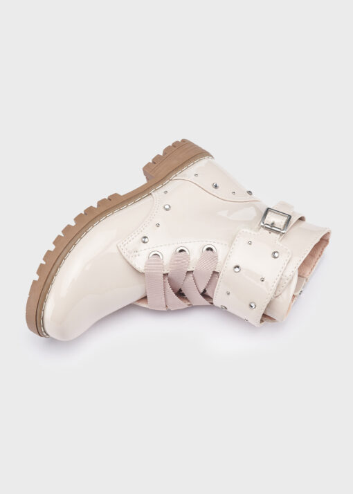MAYORAL Junior girl Μποτάκια λουστρίνι 12-44311-031 Εκρού - Image 3