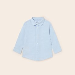 MAYORAL Πουκάμισο λινό βασικό baby 23-00117-041 Γαλάζιο