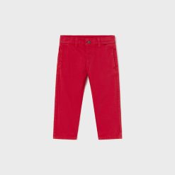 MAYORAL Παντελόνι λοξότσεπο από βαμβάκι baby 23-00522-024 Κόκκινο