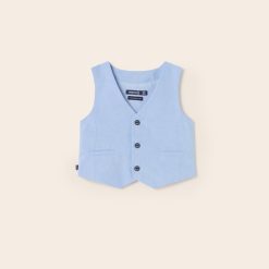 MAYORAL Γιλέκο λινό με στάμπα baby 23-01371-081 Γαλάζιο