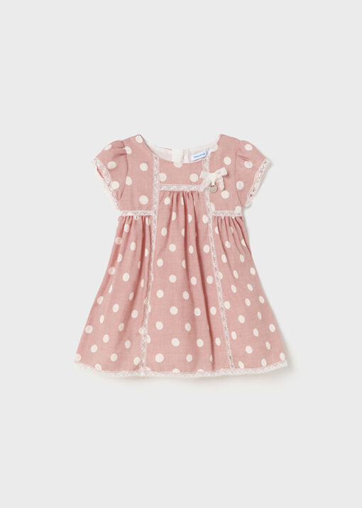 MAYORAL Φόρεμα σταμπωτό με σχέδιο δαντέλα baby 23-01946-064 Ροζέ