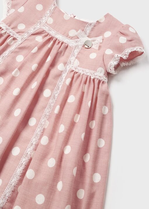 MAYORAL Φόρεμα σταμπωτό με σχέδιο δαντέλα baby 23-01946-064 Ροζέ - Image 3