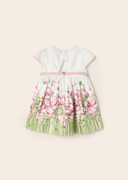 MAYORAL Φόρεμα με φούστα σταμπωτή από βαμβάκι baby 23-01959-034 Εκρού - Image 2