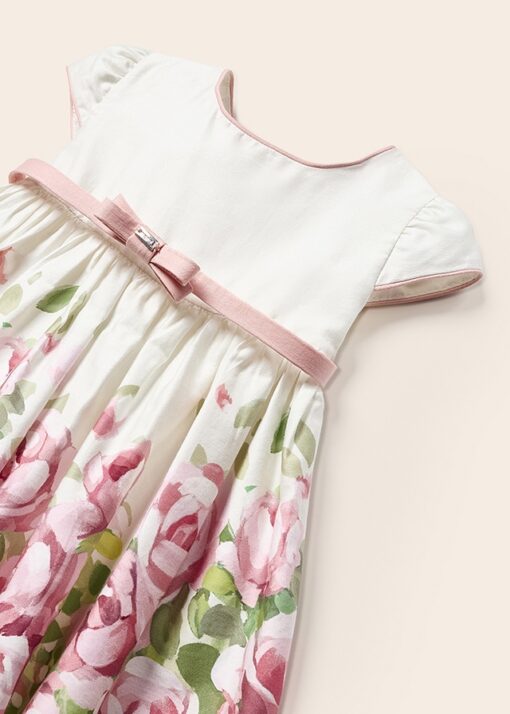 MAYORAL Φόρεμα με φούστα σταμπωτή από βαμβάκι baby 23-01959-034 Εκρού - Image 3