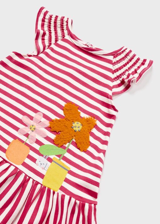 MAYORAL Φόρεμα ριγέ από βιώσιμο βαμβάκι baby 23-01970-015 Καρπούζι - Image 3