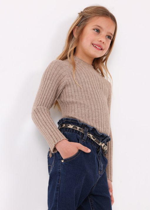 MAYORAL Παντελόνι μακρύ denim ζώνη 13-04501-088 Tζιν σκούρο - Image 3