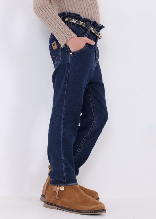 MAYORAL Παντελόνι μακρύ denim ζώνη 13-04501-088 Tζιν σκούρο - Image 4
