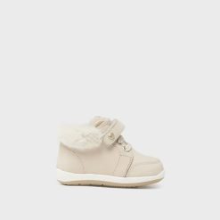 MAYORAL Μποτάκια γουνάκι βιώσιμο δέρμα baby 13-42381-059 Εκρού