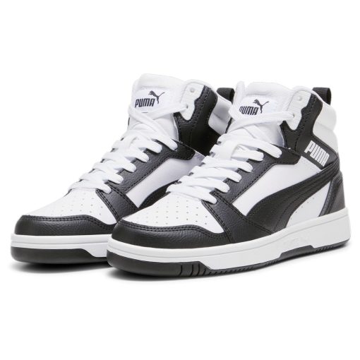 PUMA JUNIOR BOY REBOUND LAYUP V6 MID 393831 01 BLACK/WHITE - Image 7