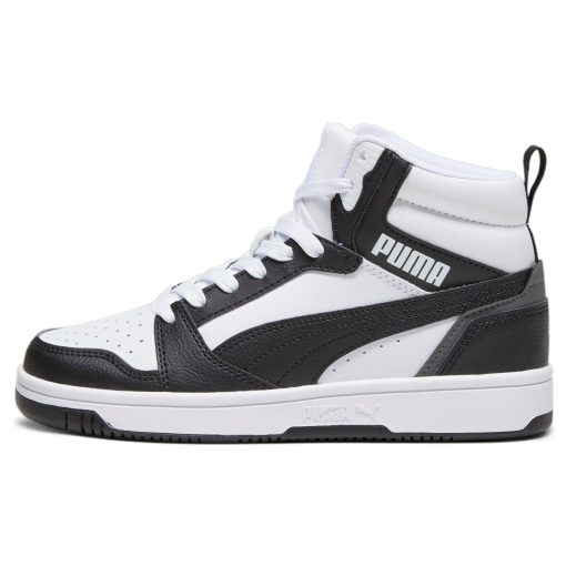 PUMA JUNIOR BOY REBOUND LAYUP V6 MID 393831 01 BLACK/WHITE - Image 3