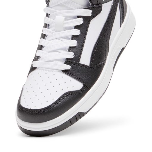 PUMA JUNIOR BOY REBOUND LAYUP V6 MID 393831 01 BLACK/WHITE - Image 6
