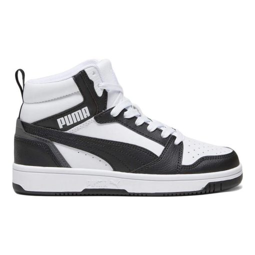 PUMA JUNIOR BOY REBOUND LAYUP V6 MID 393831 01 BLACK/WHITE
