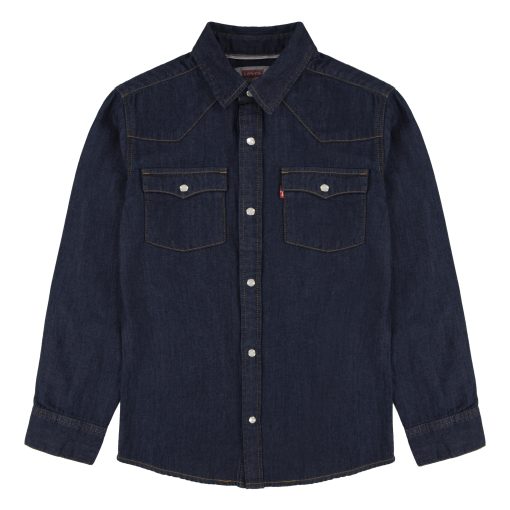 LEVI'S Πουκάμισο τζιν αγόρι 9E6866-D3C Μπλε σκούρο