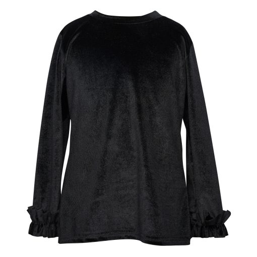 T4808 MONOCHROME VELVET TOP KID BLACK