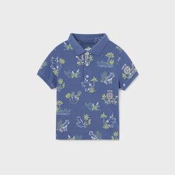 MAYORAL Πόλο σταμπωτό Better Cotton μωρό 24-01107-076 Μπλε