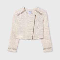 MAYORAL Σακάκι μακό tweed 24-06457-086 Eκρού