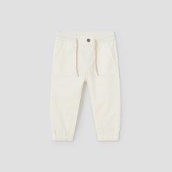 MAYORAL Παντελόνι jogger αγόρι 24-01553-080 Κρεμ