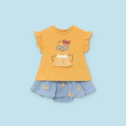 MAYORAL Σετ 2 τεμαχίων Better Cotton νεογέννητο 24-01812-019 Κίτρινο
