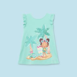 MAYORAL Φόρεμα σταμπωτό Better Cotton μωρό 24-01931-033 Αχάτης