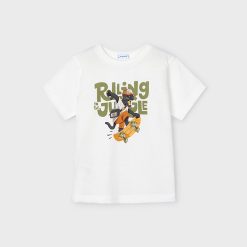 MAYORAL Μπλούζα σταμπωτή Better Cotton αγόρι 24-03008-064 Κρεμ
