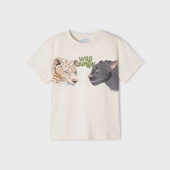 MAYORAL Μπλούζα ζωάκια Better Cotton αγόρι 24-03011-077 Άσπρο