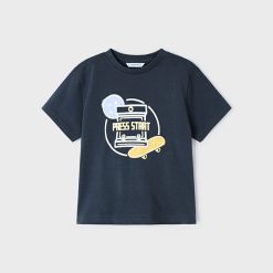 MAYORAL Μπλούζα στάμπα φωσφοριζέ Better Cotton αγόρι 24-03012-083 Σύμπαν