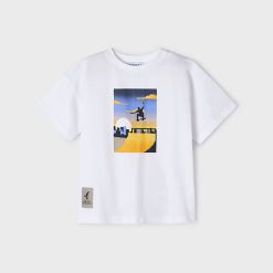 MAYORAL Μπλούζα oversize fit Better Cotton αγόρι 24-03015-092 Λευκό