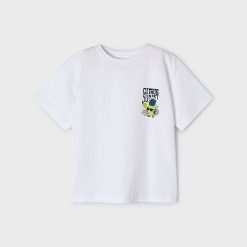 MAYORAL Μπλούζα στάμπα Better Cotton αγόρι 24-03023-034 Λευκό