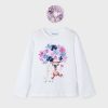 MAYORAL Μπλούζα με κοκαλάκι Better Cotton κορίτσι 24-03092-065 Λευκό-Μωβ