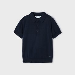 MAYORAL Πόλο πλεκτό Better Cotton αγόρι 24-03101-080 Ναυτικό μπλε