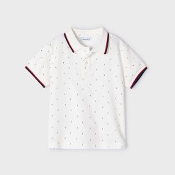 MAYORAL Πόλο σταμπωτό Better Cotton αγόρι 24-03109-046 Κρεμ