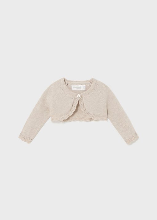 MAYORAL Ζακέτα πλεκτή Better Cotton νεογέννητο 24-00318-084 Mπεζ