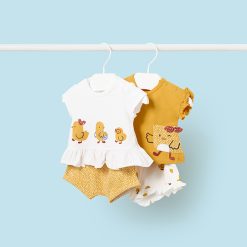 MAYORAL Σετ 4 τεμαχίων Better Cotton νεογέννητο 24-01612-066 Κίτρινο