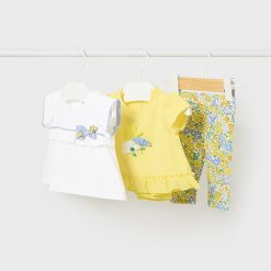 MAYORAL Σετ 3 τεμαχίων Better Cotton νεογέννητο 24-01791-010 Κίτρινο
