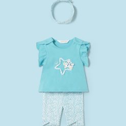 MAYORAL Σετ 3 τεμαχίων Better Cotton νεογέννητο 24-01792-015 Μπλε ουρανί
