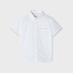 MAYORAL Πουκάμισο αντίθεση Better Cotton αγόρι 24-03112-032 Λευκό