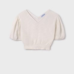 MAYORAL Πουκαμίσα Better Cotton κορίτσι 24-06102-077 Εκρού