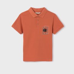 MAYORAL Πόλο σταμπωτό Better Cotton αγόρι 24-06112-092 Πορτοκαλί