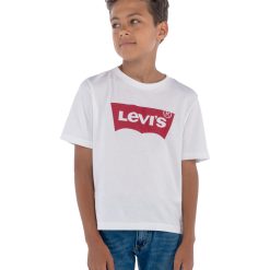 LEVI'S Μπλούζα κοντομάνικη αγόρι 8E8157-001 Λευκό
