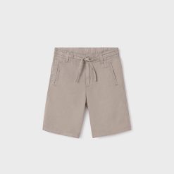 MAYORAL Βερμούδα λινή Better Cotton αγόρι 24-06263-034 Kαφέ ανοιχτό