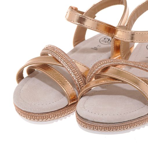 EXE KIDS SANDAL JUNIOR GIRL SA71B4342546 ΡΟΖ ΧΡΥΣΟ - Image 4