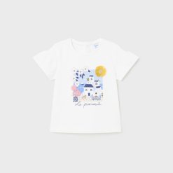 MAYORAL Μπλούζα απλικέ Better Cotton μωρό 24-01011-017 Λευκό