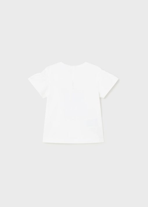 MAYORAL Μπλούζα απλικέ Better Cotton μωρό 24-01011-017 Λευκό - Image 2