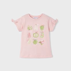 MAYORAL Μπλούζα σταμπωτή Better Cotton κορίτσι 24-03084-066 Ρουζ
