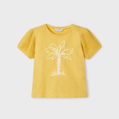 MAYORAL Μπλούζα συνδυασμένη Better Cotton κορίτσι 24-03085-071 Μέλι