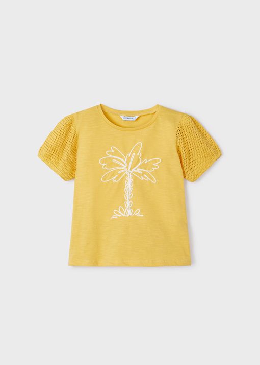 MAYORAL Μπλούζα συνδυασμένη Better Cotton κορίτσι 24-03085-071 Μέλι